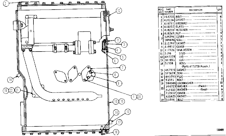 TANK AND FILTER GROUP 7J6680 CAT