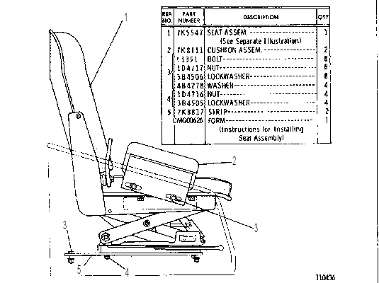 Сиденье 7K8573 CAT