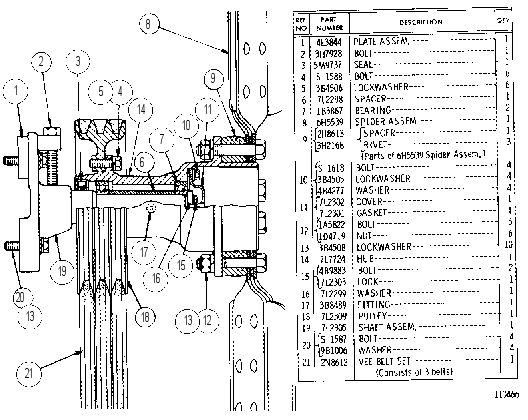 SUCTION FAN AND DRIVE GROUP 7L7422 CAT