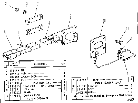 AUXILIARY STARTING GROUP 7D6540 CAT