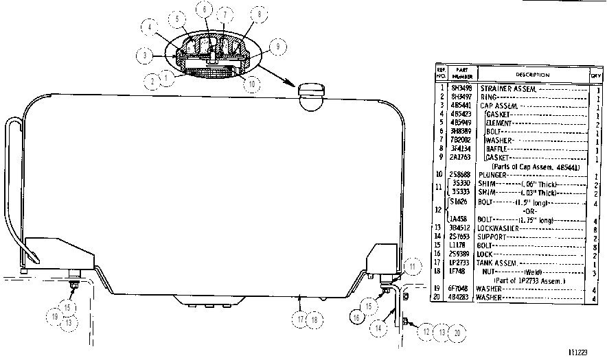 FUEL TANK 7S1548 CAT