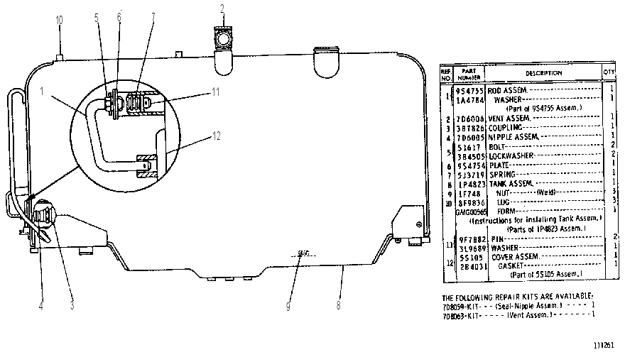 FUEL TANK GROUP 1P4824 CAT