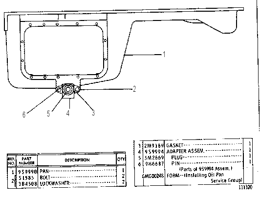 OIL PAN SERVICE GROUP 1P0001 CAT