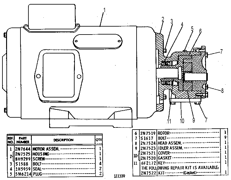 PUMP & MOTOR GP 3N0592 CAT