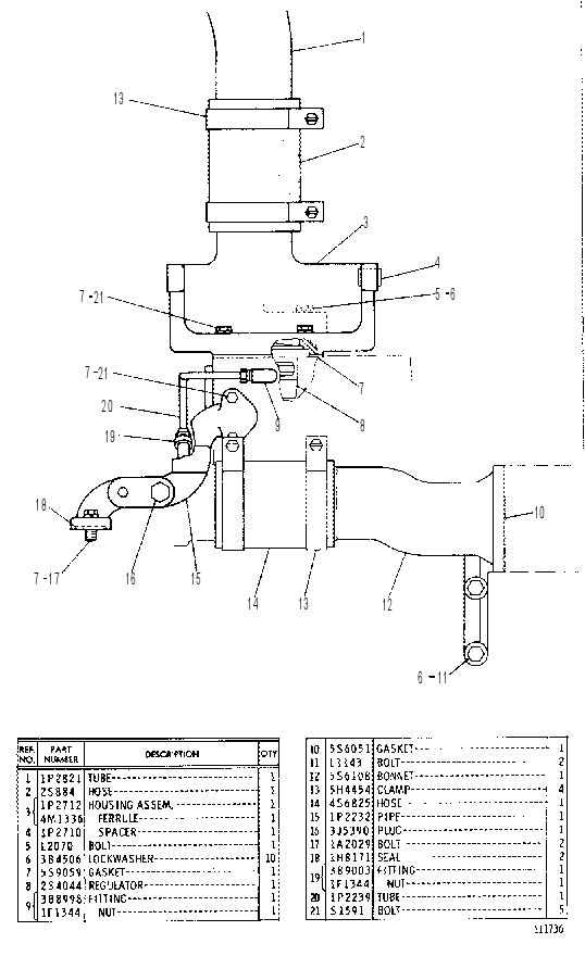 WATER LINES GROUP 1P2817 CAT
