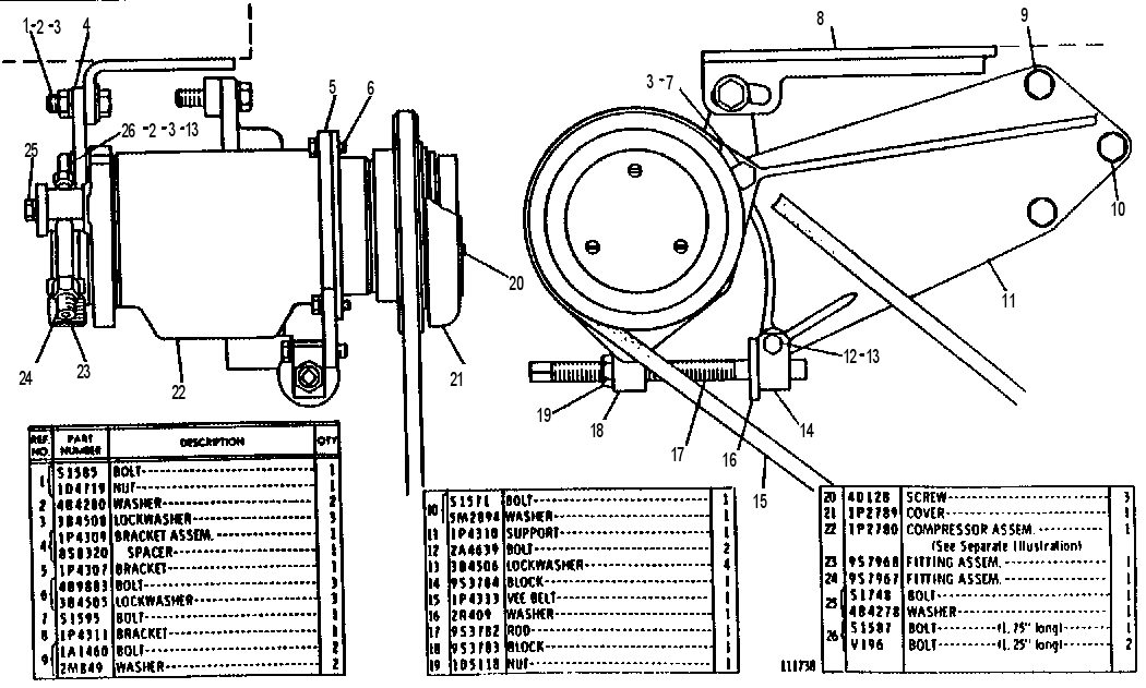 REFRIGERANT COMPRESSOR GROUP 1P3104 CAT