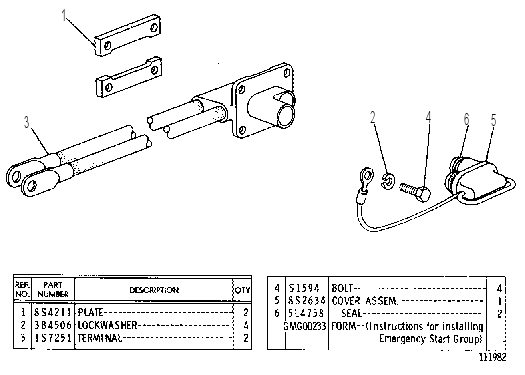 EMERGENCY STARTING RECEPTACLE GROUP 1P7614 CAT