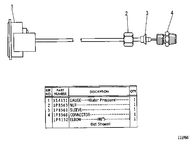 WATER PRESSURE GAUGE GROUP 9S2326 CAT