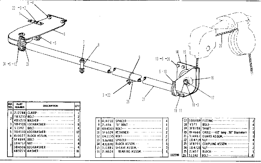 CABLE AND GUARD GROUP 6J6190 CAT