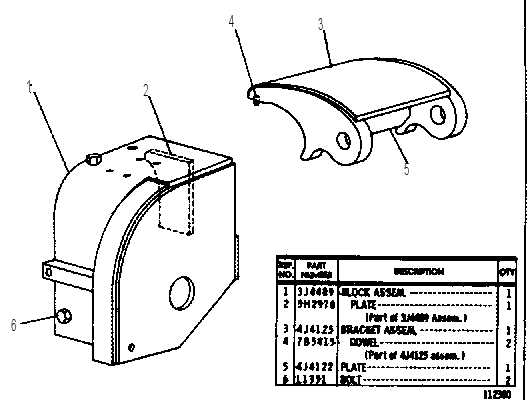 SHEAVE BRACKET GROUP 3J4490 CAT
