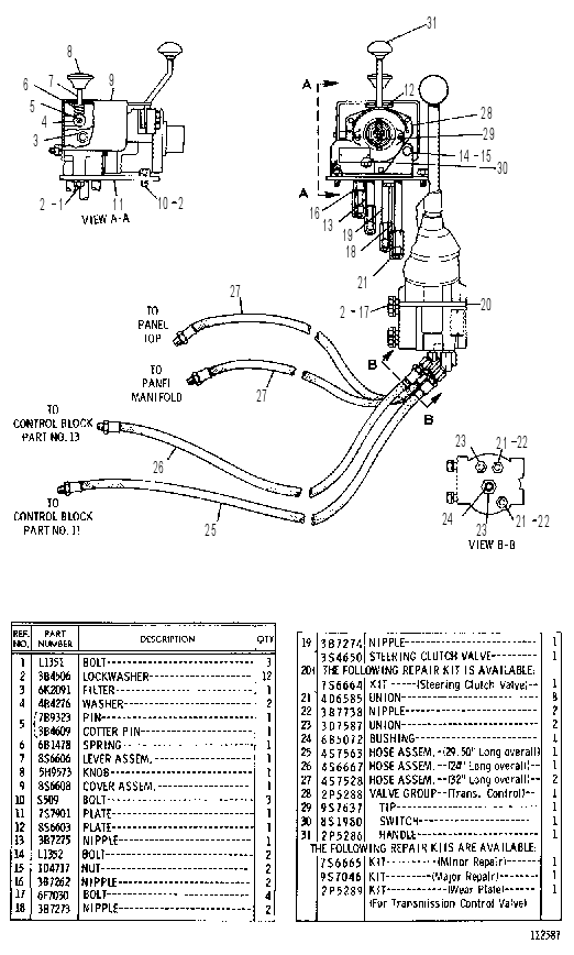 TRANSMISSION, CONTROL VALVE AND MOUNTING GROUP 5S6676 CAT