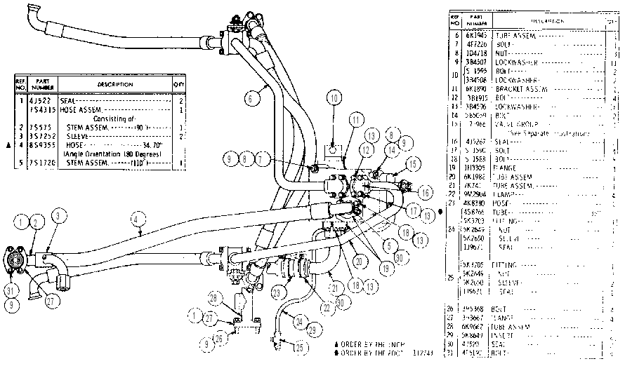 STEERING VALVES AND LINES GROUP 6K2317 CAT