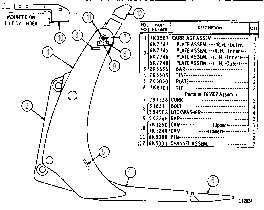 LOG FORK GROUP 6K1010 CAT