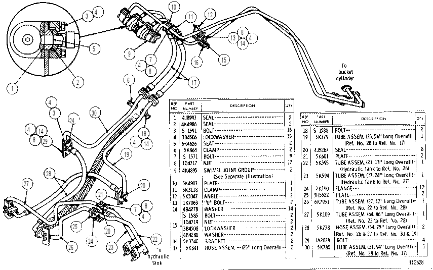 FRONT HYDRAULIC LINES GROUP 6K8081 CAT