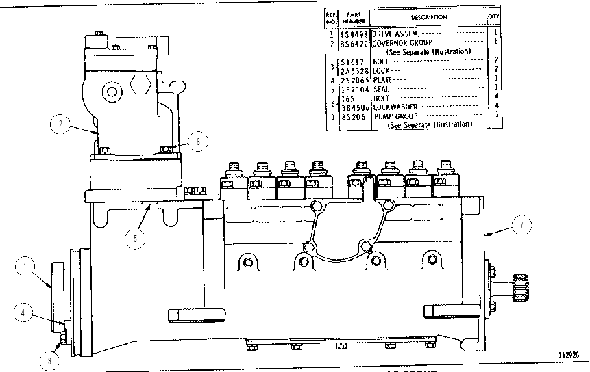 PUMP-DRIVE & GOVERNOR GP 8S6460 CAT