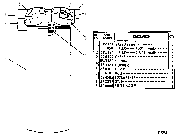 OIL FILTER GROUP 2P0916 CAT