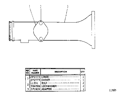 OIL COOLER ADAPTER GROUP 2P2849 CAT