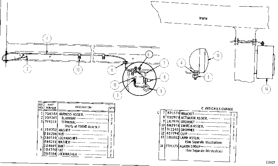 BACK-UP LIGHT AND WARNING GROUP 7D6600 CAT