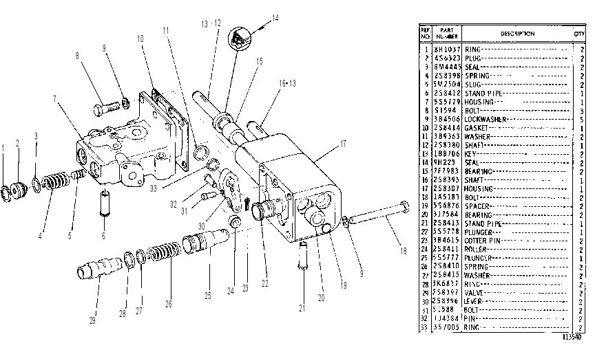 STEERING CLUTCH HYDRAULIC VALVE GROUP 7S2788 CAT