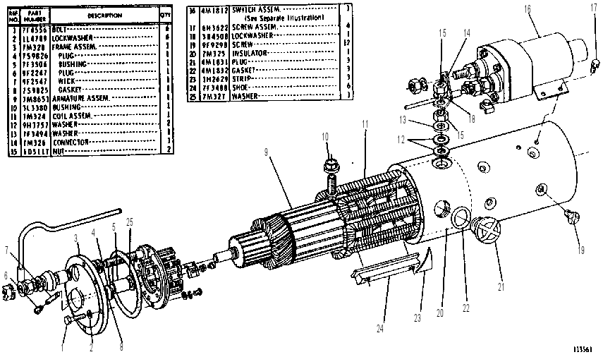 ELECTRIC STARTING MOTOR ASSEMBLY 3S8473 CAT
