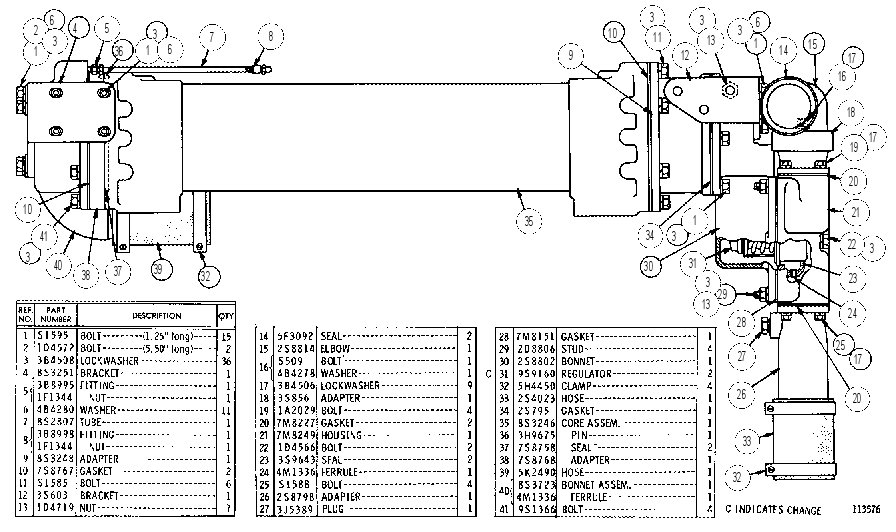 BRAKE OIL COOLER AND WATER LINES 8S3764 CAT