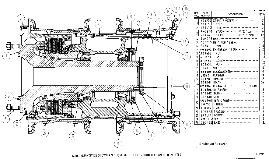 REAR WHEELS AND BRAKE GROUP 5D6430 CAT