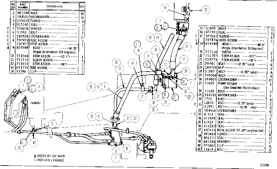 STEERING PUMP, TANK AND LINES 8M3892 CAT