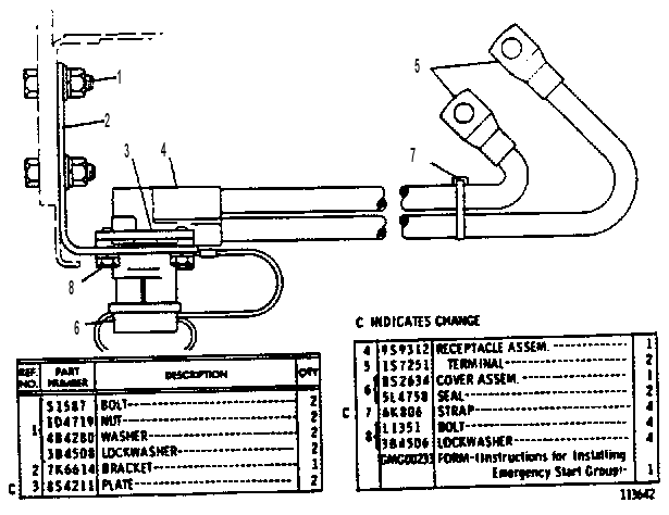 EMERGENCY STARTING RECEPTACLE GROUP 7K6275 CAT