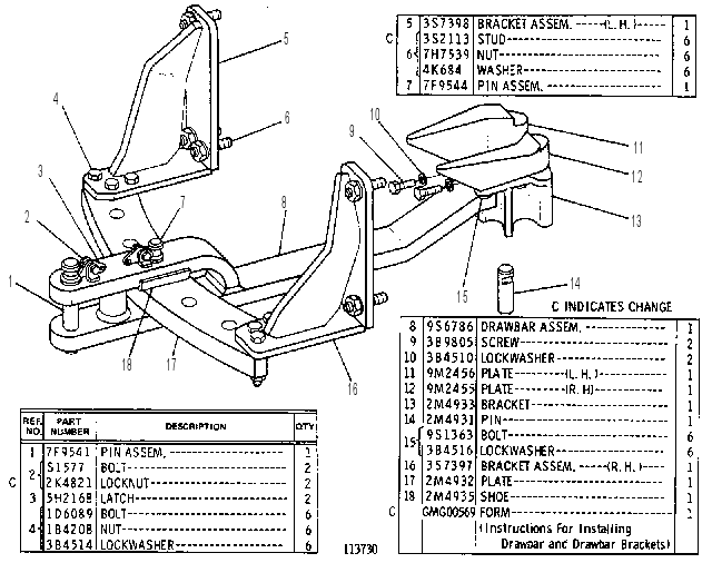 DRAWBAR GROUP 9S6784 CAT