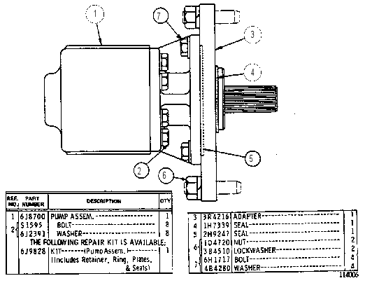 IMPLEMENT PUMP AND MOUNTING GROUP 6J9860 CAT
