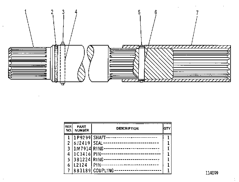 DRIVE GP-WINCH 1P8916 CAT