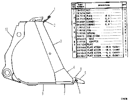 GENERAL PURPOSE BUCKET GROUP 9K0472 CAT