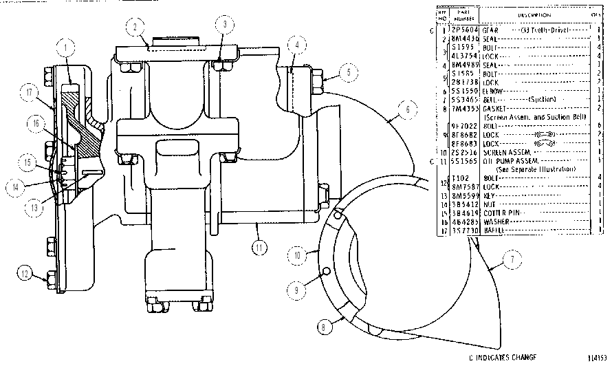 OIL PUMP GROUP 3S8295 CAT
