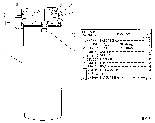 OIL FILTER GROUP 2P0686 CAT