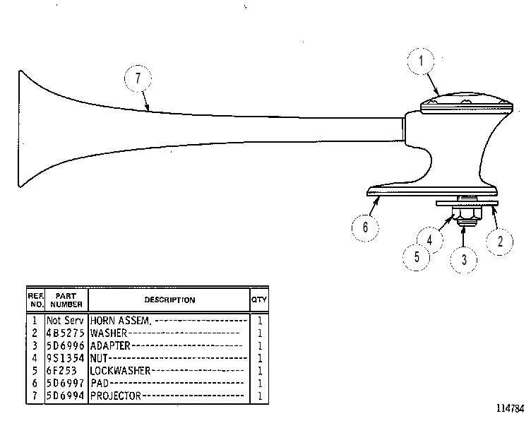 HORN AS-AIR 6K6822 CAT