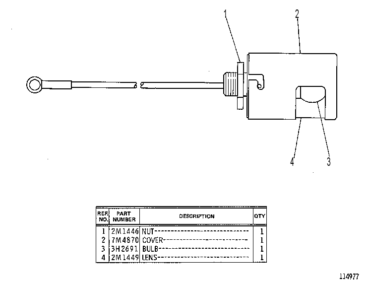 DASH LAMP ASSEMBLY 1M3385 CAT