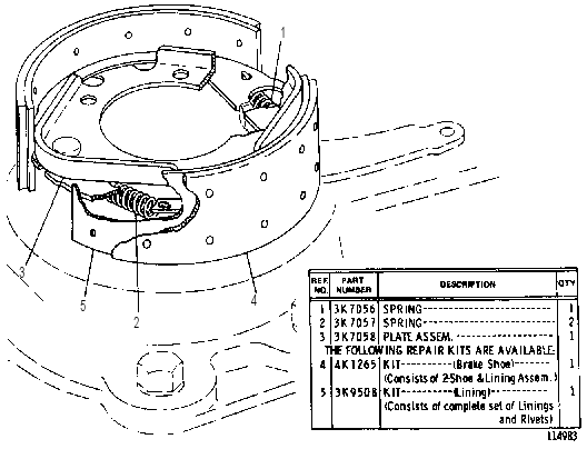BRAKE AS 3K5801 CAT