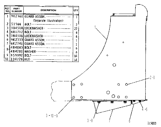 RADIATOR GUARD GROUP 9K2355 CAT
