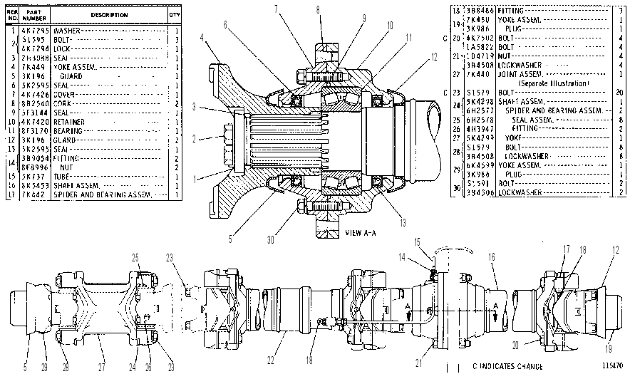 DRIVE SHAFT GP 4K6144 CAT
