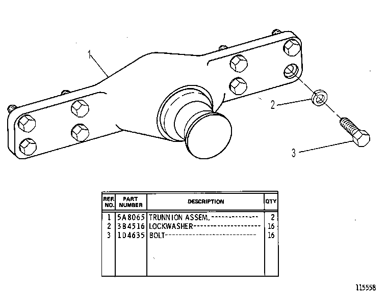 TRUNNION GP 5A8064 CAT
