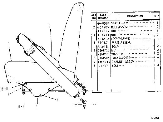 PASSENGER SEAT GROUP 8D0875 CAT