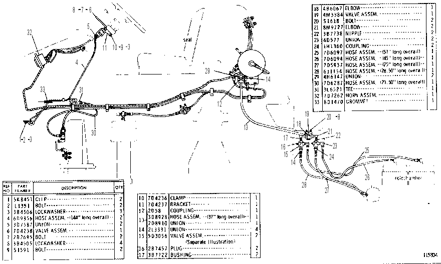 EMERGENCY BRAKE CONTROL GROUP 8D1590 CAT
