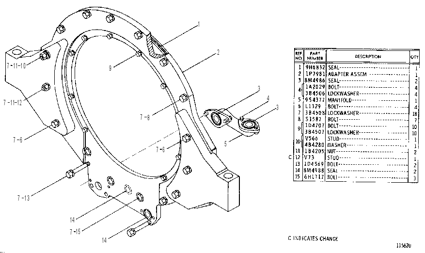 ENGINE SUPPORT 1P7996 CAT