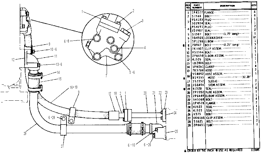 PUMP LINES GROUP 2P6069 CAT