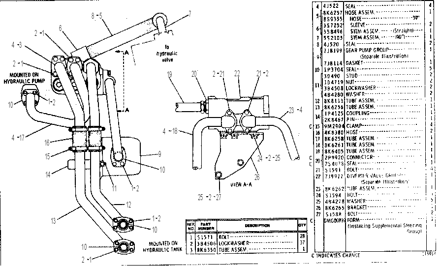 SUPPLEMENTAL STEERING GROUP 7K8589 CAT