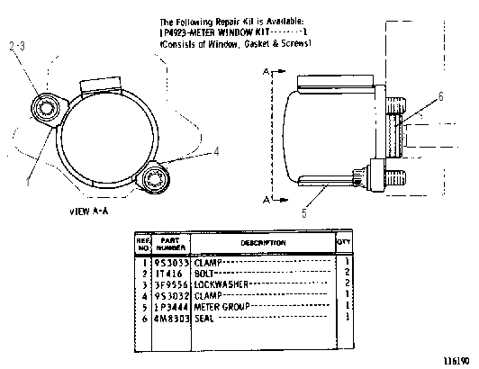 SERVICE METER GROUP 2P6509 CAT