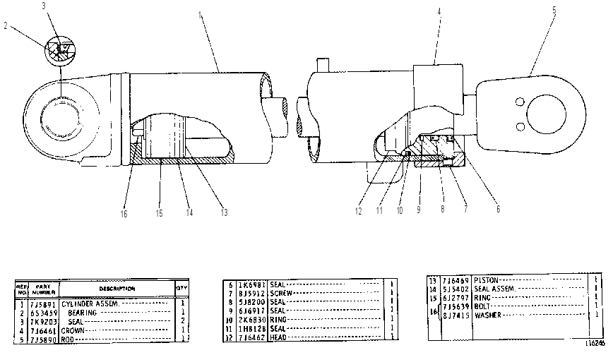 Цилиндр подъёма 7J5894 CAT
