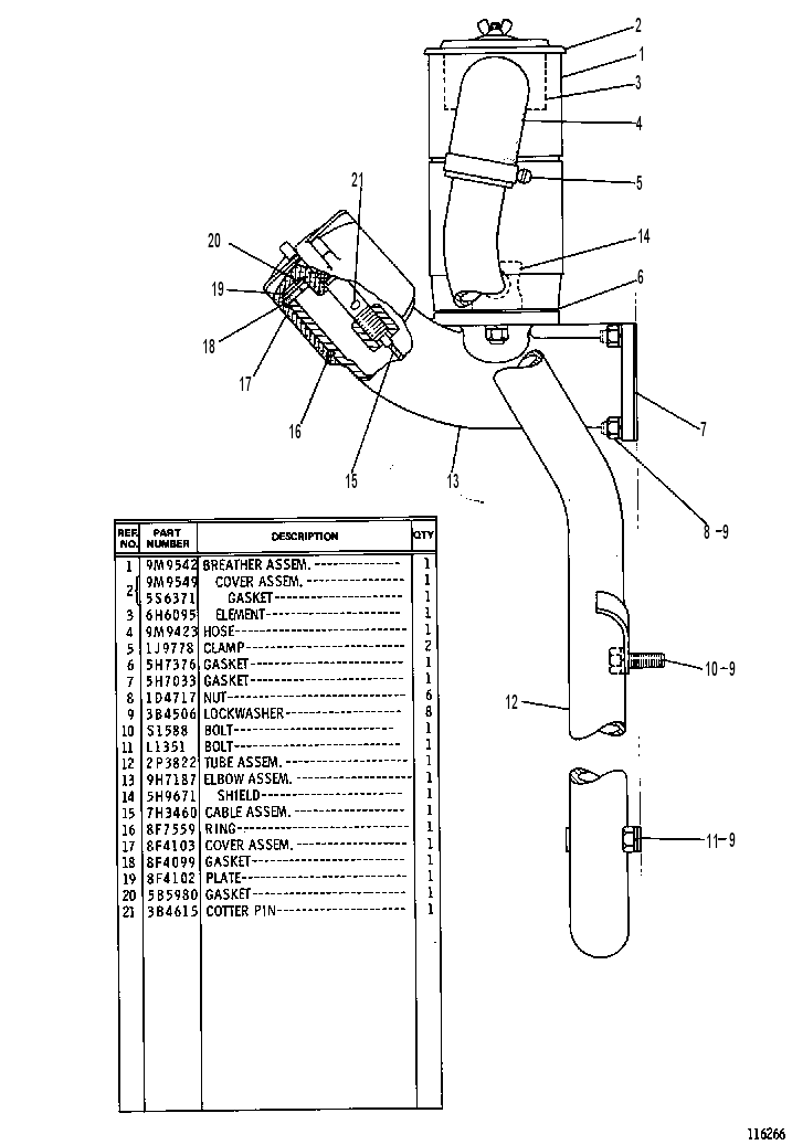 FILLER & BREATHER GP 2P2743 CAT