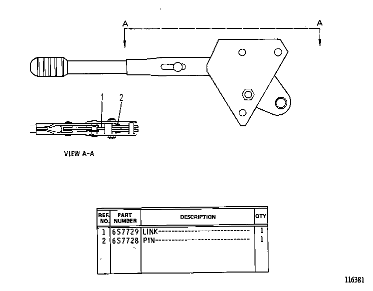 LEVER AS-BRAKE 6S5855 CAT