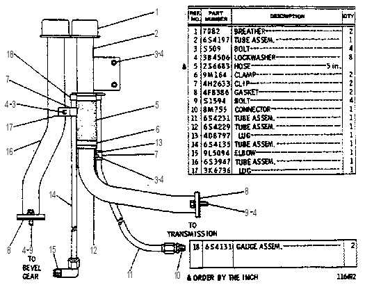 TRANSMISSION OIL FILLER GROUP 6S3533 CAT
